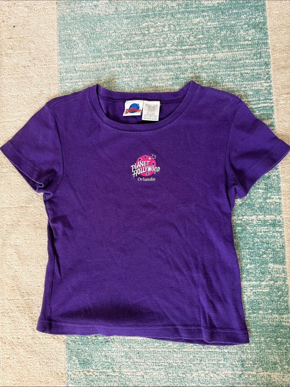 Vintage Planet Hollywood Orlando Purple Shirt Top Medium